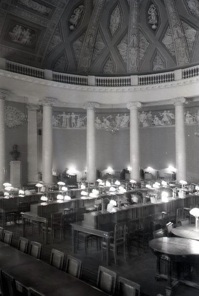 Актовый зал в старом здании Московского университета на Моховой, 1954 - 1956, г. Москва