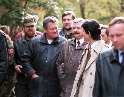 «Госпереворот 1993 года», 25 сентября 1993, г. Москва. Владислав Ачалов, Александр Руцкой, Кирсан Илюмжинов.
