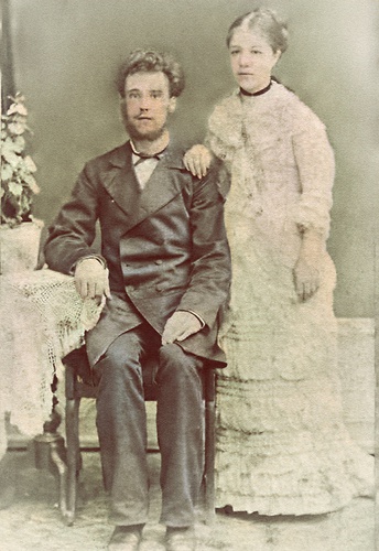 Павел Александрович Головщиков с женой Марией Алексеевной, 1890 - 1900