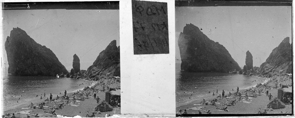 Отдыхающие на пляже, 1910 год, Таврическая губ., пос. Симеиз