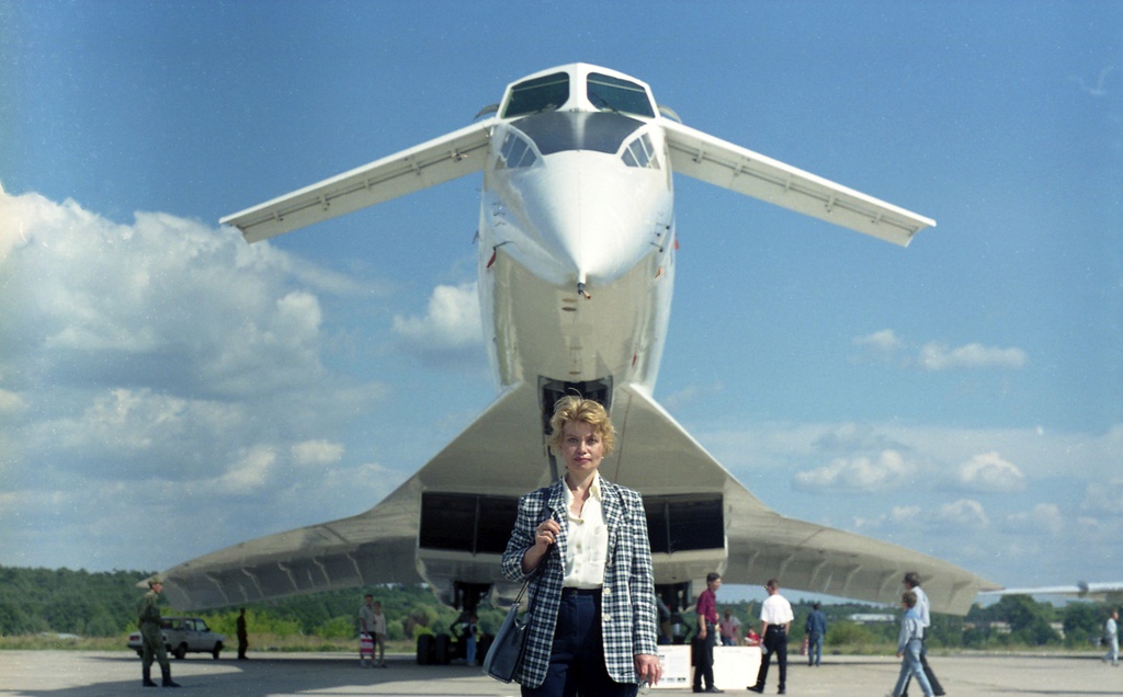 Легендарный ТУ-144 на авиасалоне в Жуковском, 20 августа 1997, Московская обл., аэропорт Жуковский