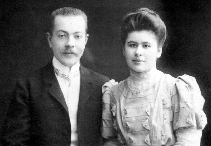 Александр Ферсман и его жена Ольга Николаевна, 1907 год. Выставка «"Дядя слон" академик Ферсман» с этой фотографией.