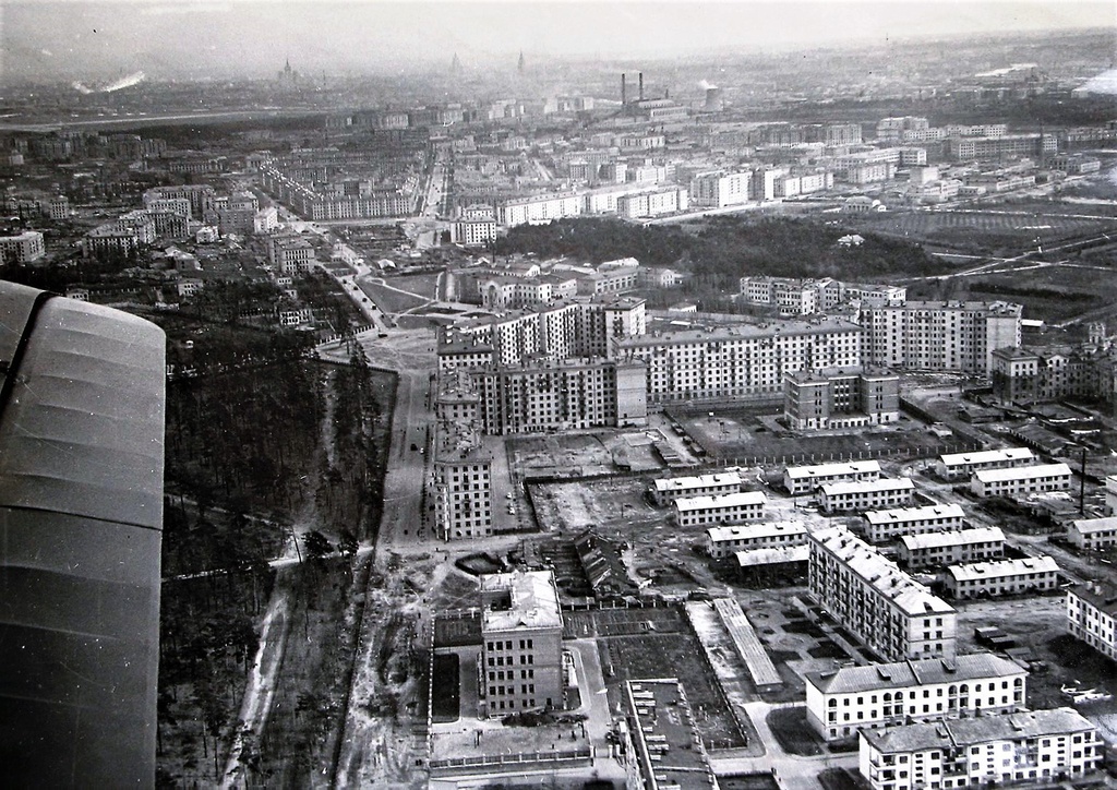 Район Щукино с борта самолета, 1953 - 1956, г. Москва