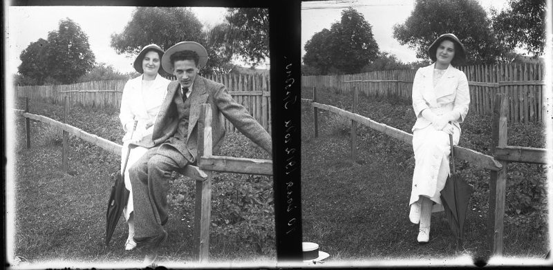 Два изображения. На левом – Илья Исаакович Раутенштейн с женой, Юлией Юльевной. Справа – Юлия Юльевна Раутенштейн, 1912 год, г. Гродно. Из архива семьи Раутенштейнов.