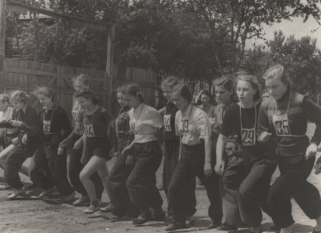 Участницы летней спартакиады. Бег, 1950-е