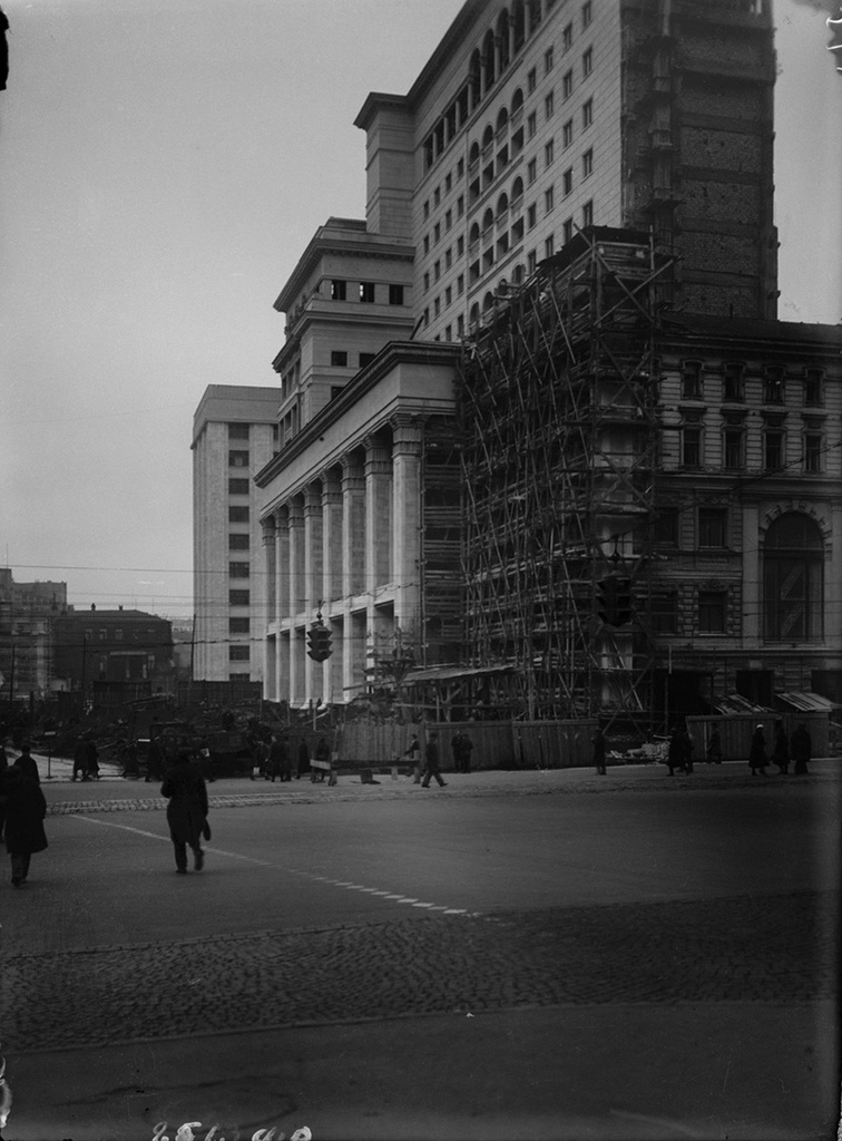 Строительство гостиницы «Москва», 1935 год, г. Москва