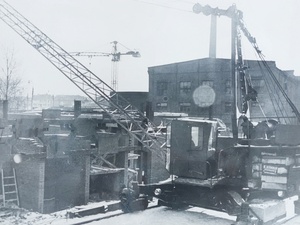 Кирпичная кладка подвала, 1971 год, г. Москва. Из альбома «Ход строительства Лабораторного корпуса НИИР».