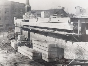 Кирпичная кладка подвала, март - май 1971, г. Москва. Из альбома «Ход строительства Лабораторного корпуса НИИР».