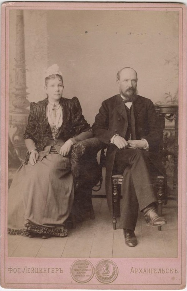 Портрет Юлиуса Горна с супругой, 1889 - 1895, г. Архангельск