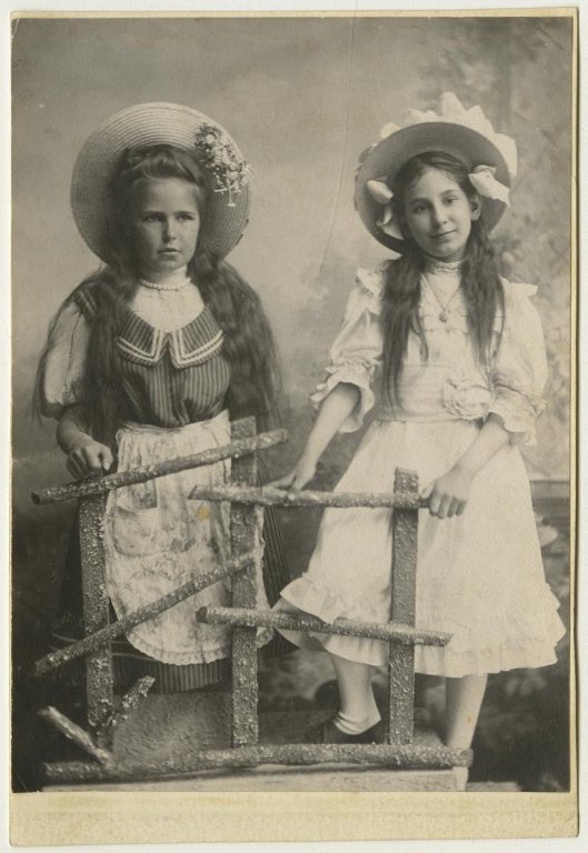 Портрет двух девочек, Али Петерсон и Шуры Львовой, 1900 - 1910, Санкт-Петербургская губ.