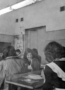 Последний звонок. Школа № 301 а Свиблово. 8 класс «В», май 1977, г. Москва. Кабинет математики. Шарики уже надули.