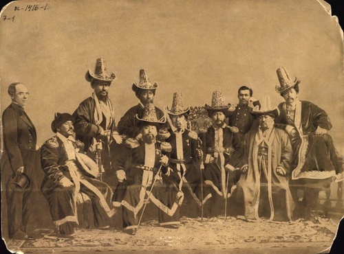 Киргиз-кайсацкие султаны и старшины на приеме императора, 1869 год, г. Санкт-Петербург