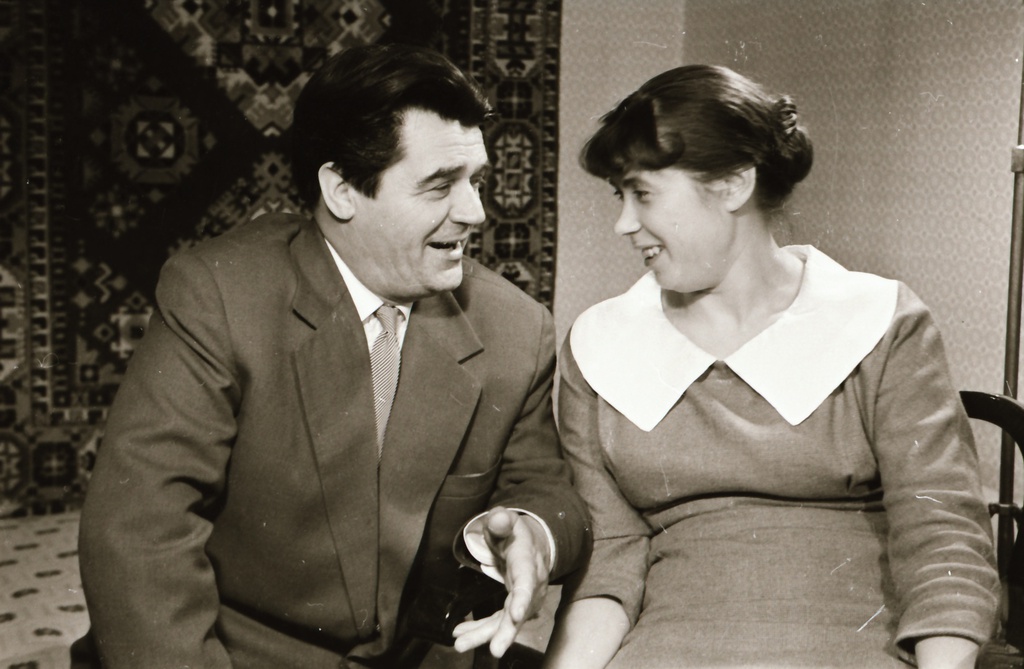 Прозаик Кузьма Горбунов с женой, 16 января 1960