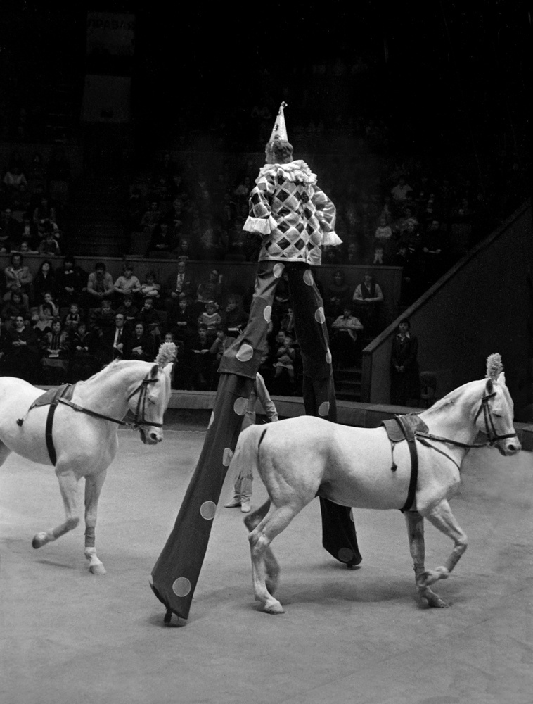 Цирк, ноябрь 1985, г. Новосибирск. Выставка «В Новосибирске Сергея Секретарева» с этой фотографией.