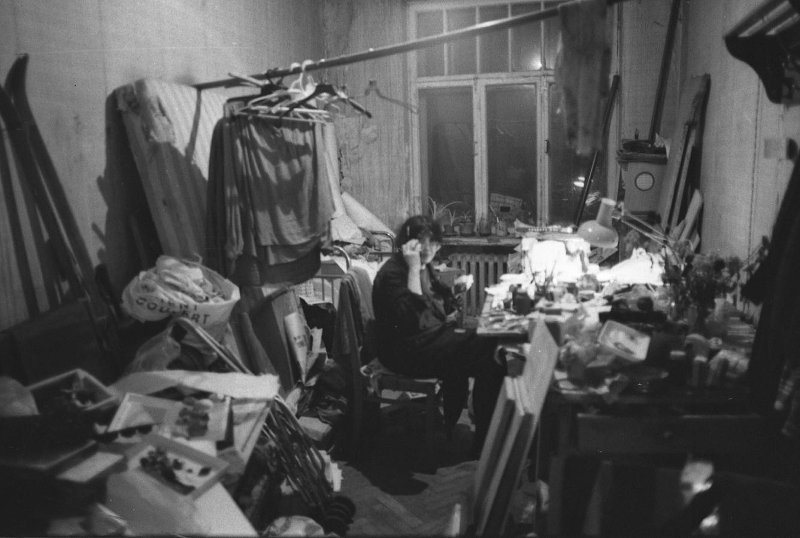 Жена Юрия Рыбчинского Наталья Плигина-Камионская дома, 1996 год, г. Москва