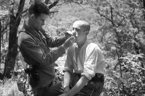 Партизаны Северного соединения Крыма, 1943 год, Крымская АССР. В Зуйских лесах.Выставка «Партизаны Крыма» с этой фотографией.