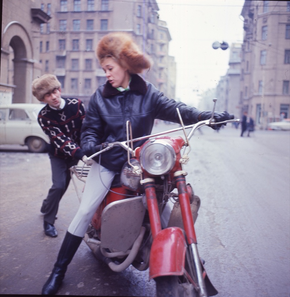 Мотоциклисты, 1960-е, г. Москва
