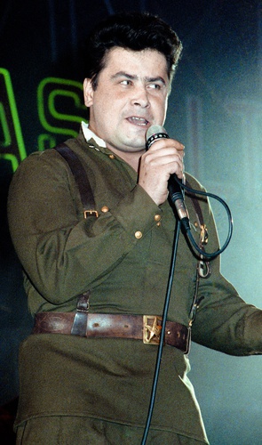Николай Вячеславович Расторгуев во время выступления на конкурсе «Московская красавица», январь 1991, г. Москва
