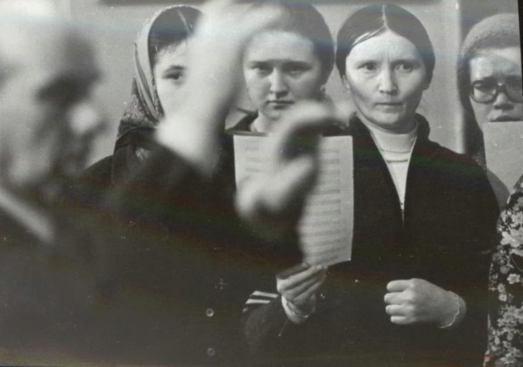 Репетиция хора московских духовных школ. Из серии «Церковь», 1984 год