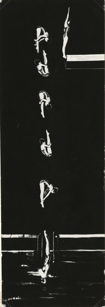 Прыжок, 1979 год. Фазы прыжка спортсменки Елены Вайцеховской.