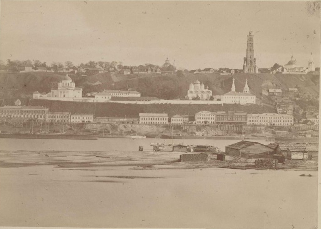 Вид на Благовещенский монастырь и Муравьевскую башню, 1886 - 1890, г. Нижний Новгород
