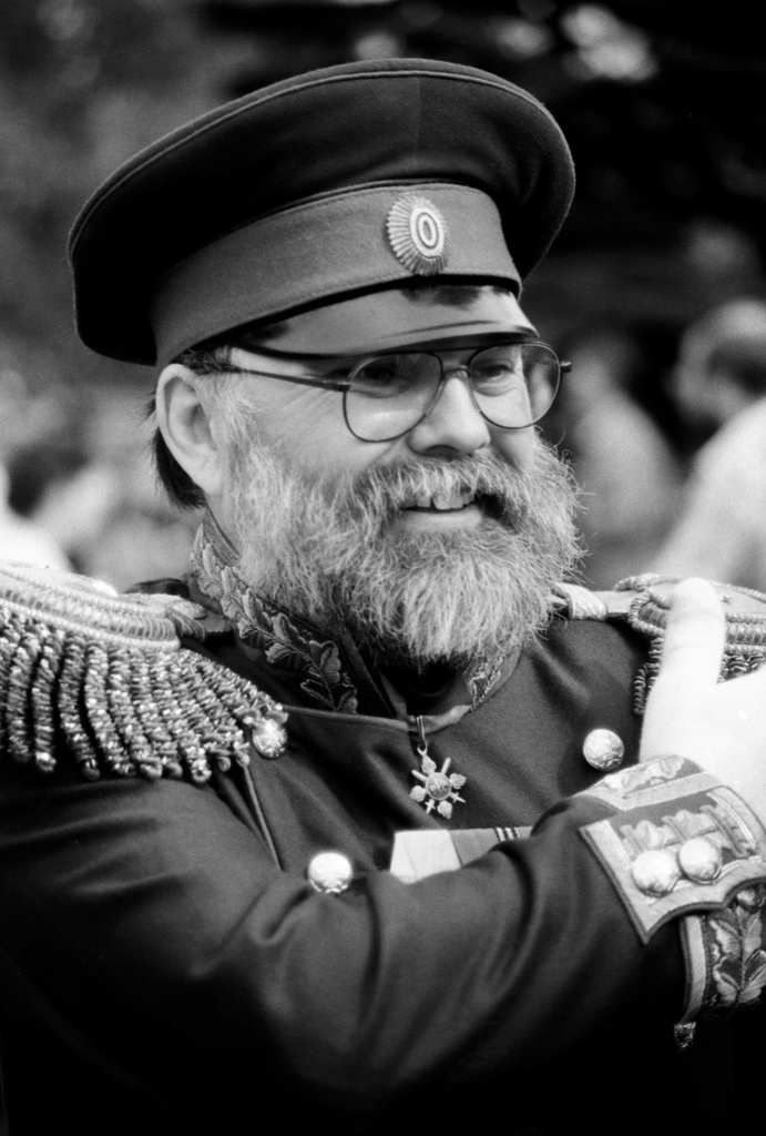 Историческая реконструкция на праздновании Дня города в Москве, 5 сентября 1992, г. Москва