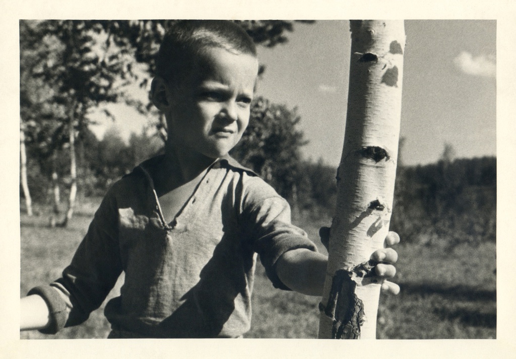 Портрет сына на даче, 1938 год, Московская обл.. Автор – Борис Александрович Баш (Шишлянников) (1901–1942), фотограф, кинооператор и режиссер.