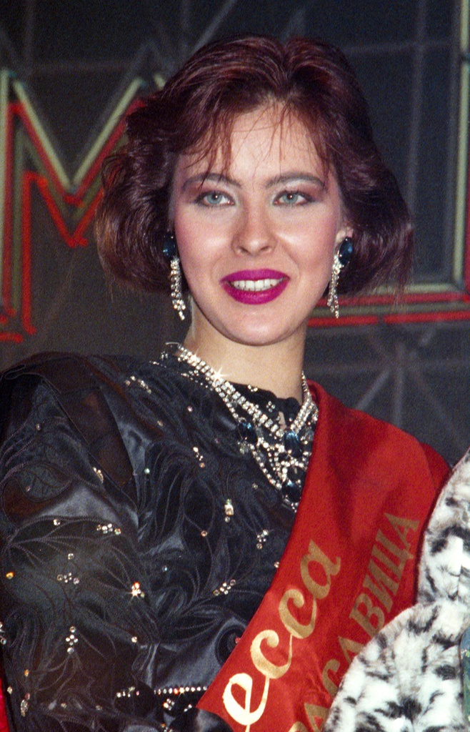 «Мисс пресса» на конкурсе красоты «Московская красавица–91» Анастасия Устинова, январь 1991, г. Москва