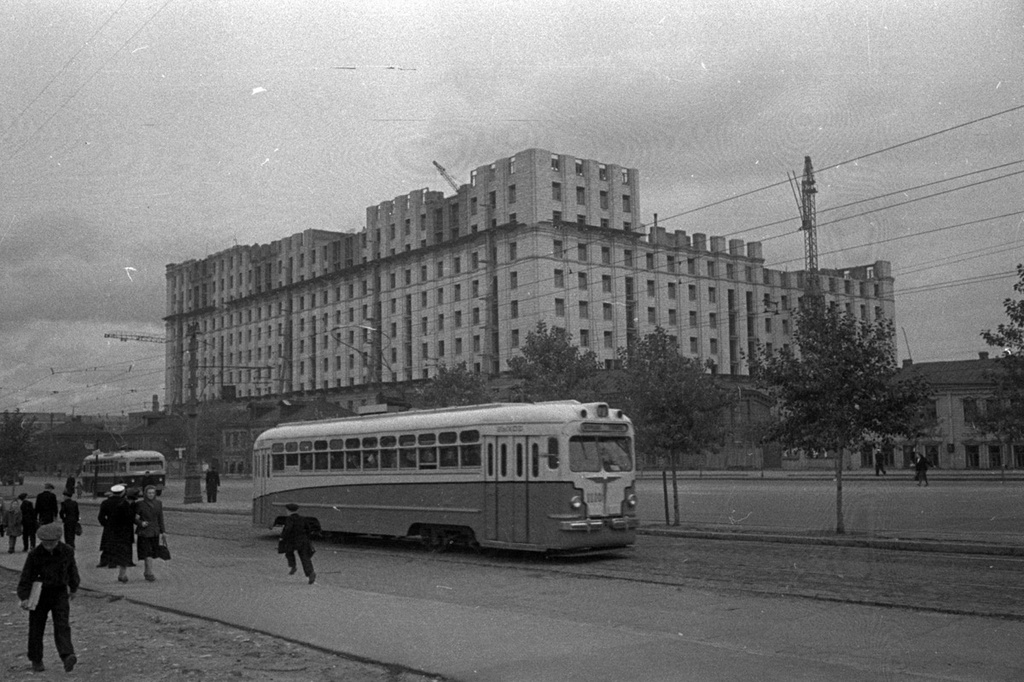 Строительство на Ярославском шоссе, 1954 год, г. Москва