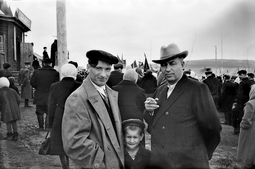 Первомайская демонстрация, 1 мая 1957, Якутская АССР, Алданский р-н, прииск Нижний Куранах