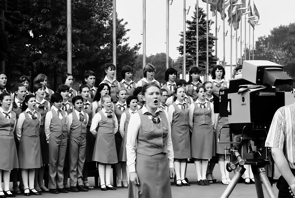 Дворец пионеров на Ленинских горах. Выступление ансамбля имени В. С. Локтева, 1983 год, г. Москва