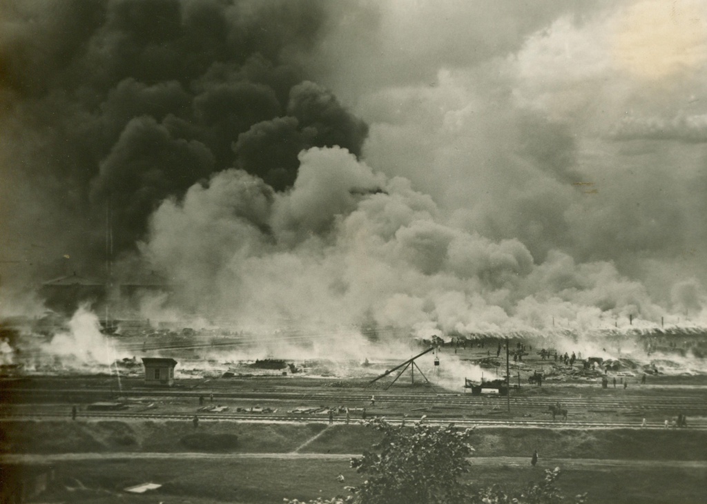 Пожар на Симоновских складах Московско-Казанской железной дороги, 26 - 28 мая 1918, г. Москва