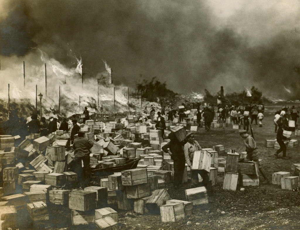 Пожар на Симоновских складах Московско-Казанской железной дороги, 26 - 28 мая 1918, г. Москва