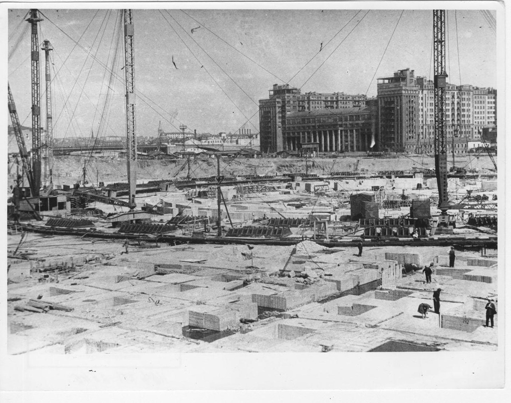 Строительство Дворца Советов, 1939 год, г. Москва