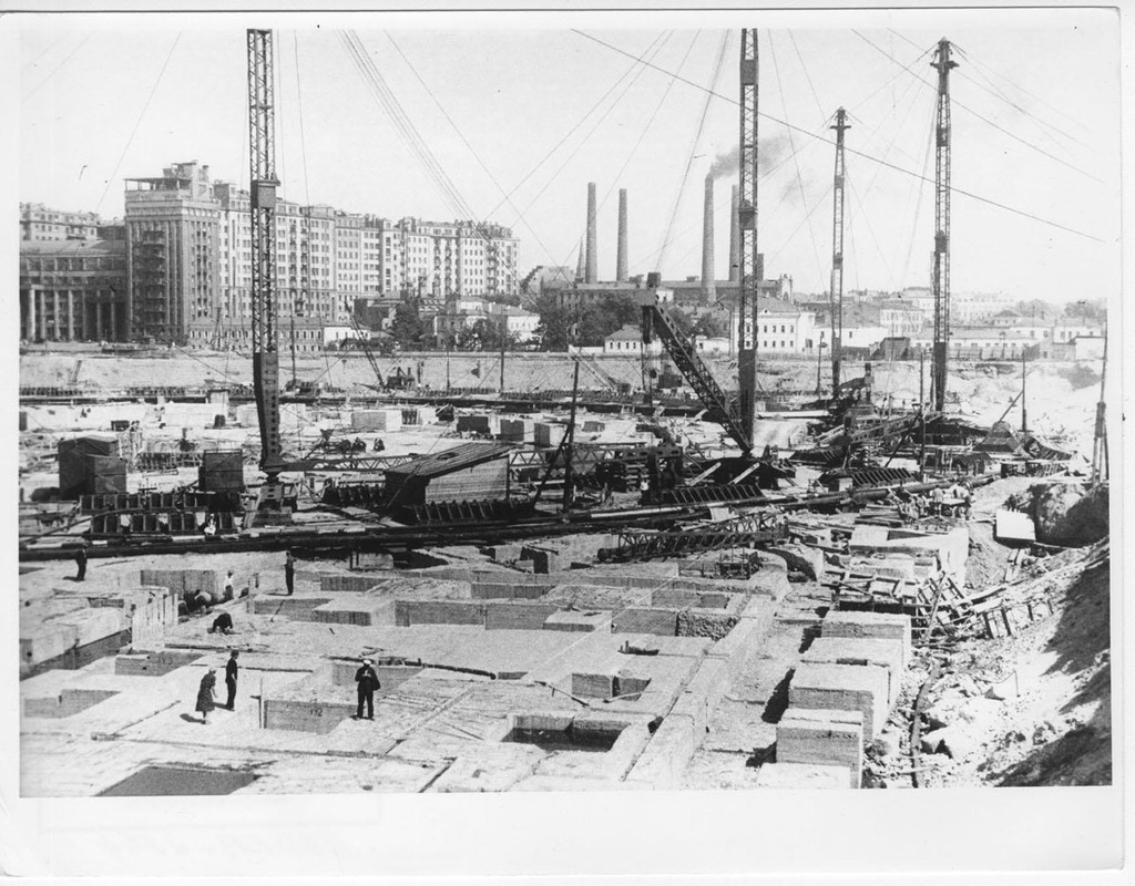 Строительство Дворца Советов, 1939 год, г. Москва