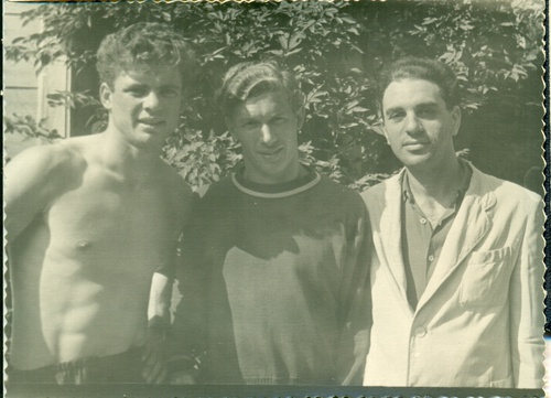 Три товарища. Борис Разинский, Михаил Перевалов, Владимир Кларин, 27 августа 1955, г. Москва