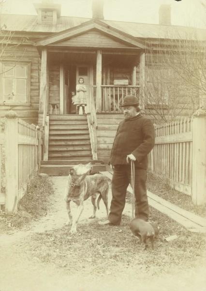 Портрет мужчины с собакой, 1900 - 1910. 