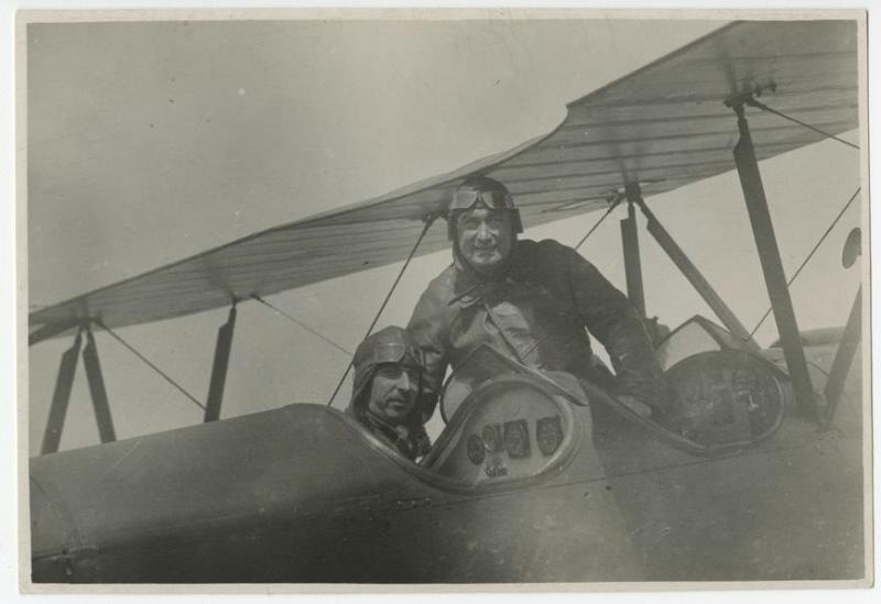Борис Россинский на аэродроме в Химках, 1934 год, Московская обл.