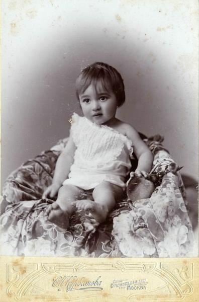 Портрет ребенка, 1900-е, г. Москва. Коллодион.