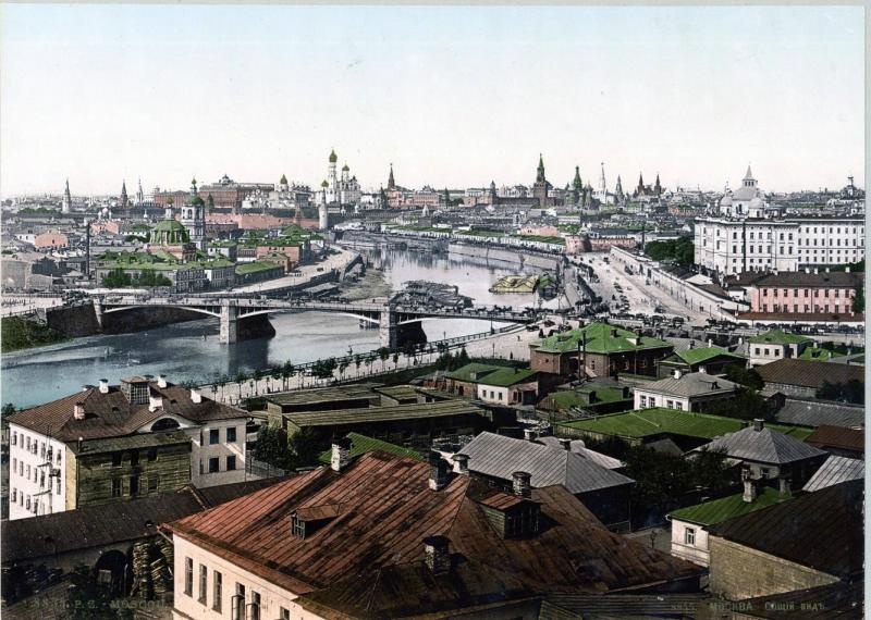 Панорама Москвы с юго-восточной стороны, 1896 год, г. Москва
