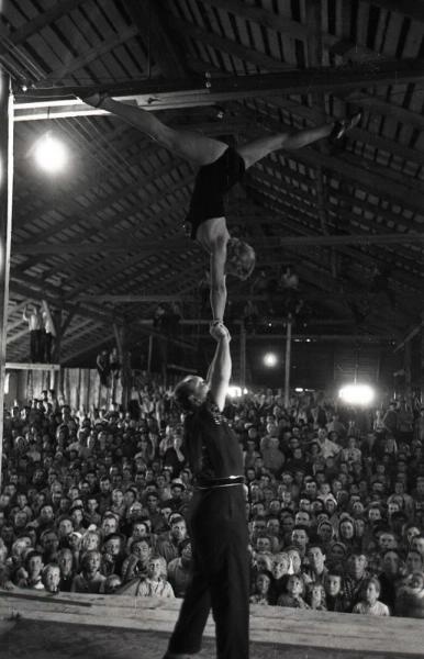 Цирк на целине, август 1960. Выставка «Целина: всесоюзный аврал» с этой фотографией.&nbsp;