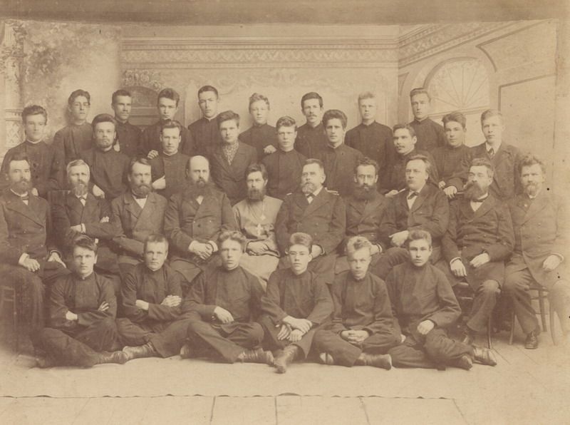 Педагогический коллектив и учащиеся учительской семинарии, 1900-е, г. Череповец