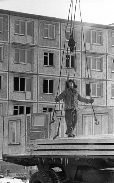 Строительство жилых домов в Невском районе Ленинграда, 1960-е, г. Ленинград