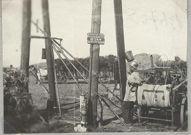 Пожарный пост на колхозном токе, 1930-е