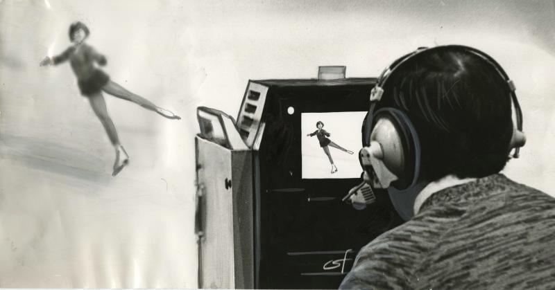 Фигурное катание, 1973 год. Выставка «За кадром» с этой фотографией.