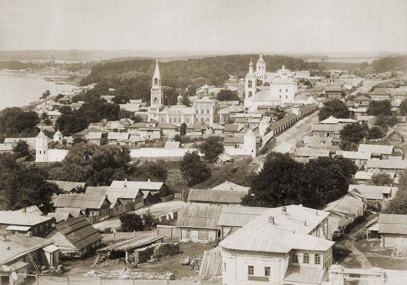 Вид на северную часть города, 1895 - 1904, Рязанская губ., г. Касимов. Казанский женский монастырь.