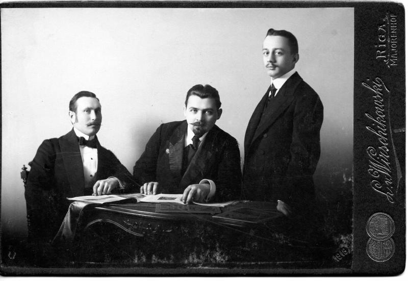 Портрет троих мужчин, 1913 год, Латвийская ССР, г. Рига