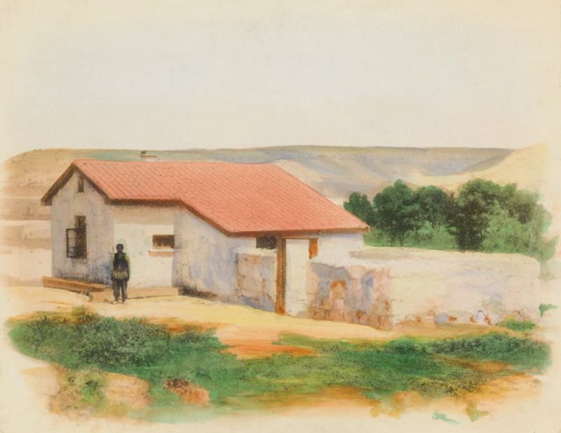 Будка близ станции Инкерман, 1890-е, Таврическая губ., Крым, г. Инкерман