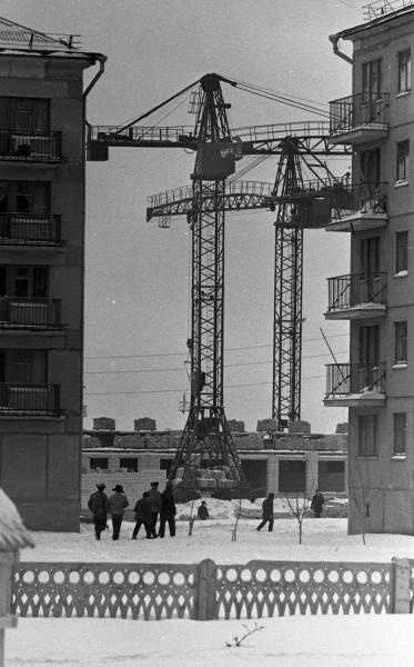 Строительство новых жилых домов в Магнитогорске, 1964 год, г. Магнитогорск