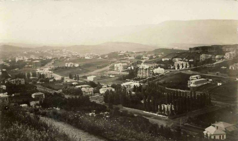 Вид города сверху, 1910-е, г. Кисловодск